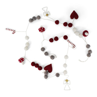 NORDIC.CHRISTMAS - Felt garland with ornaments