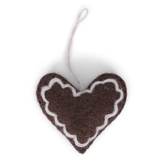 NORDIC.CHRISTMAS - Felt gingerbread heart