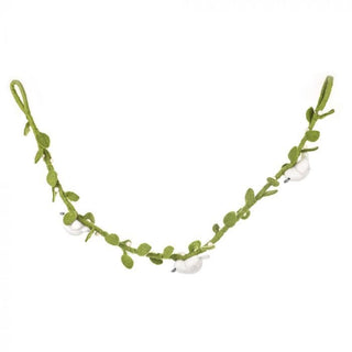 NORDIC.CHRISTMAS - Felt mistletoe garland with doves