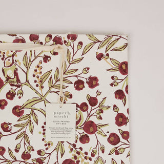 Large Block Printed Gift Bags - Scarlet Refresh