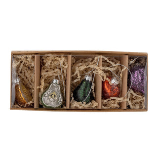 NORDIC.CHRISTMAS - Finka fruits glass ornaments, set of 5
