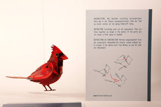NORDIC.CHRISTMAS - Cardinal 3D decorative greeting card