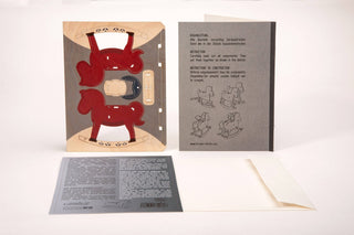NORDIC.CHRISTMAS - Rocking horse 3D deco greeting card