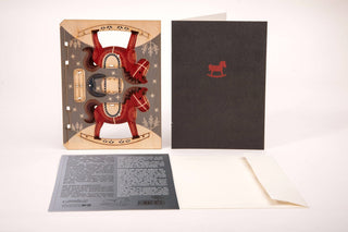 NORDIC.CHRISTMAS - Rocking horse 3D deco greeting card