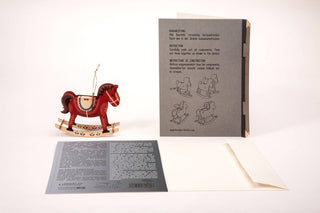 NORDIC.CHRISTMAS - Rocking horse 3D deco greeting card
