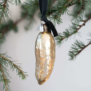 Vintage glass pickle Christmas ornament