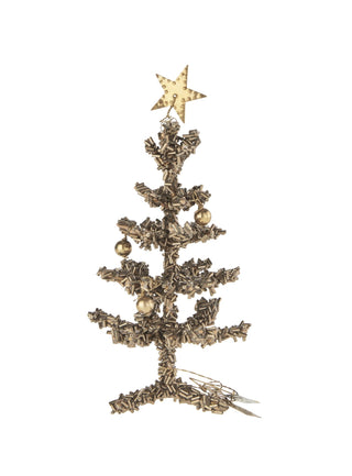 NORDIC.CHRISTMAS - Gold Christmas tree with baubles