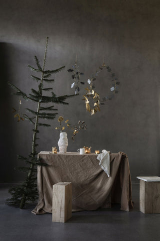 NORDIC.CHRISTMAS - Gold leaf wreath - 30 cm