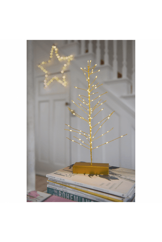 NORDIC.CHRISTMAS - Gold lighted festive tree