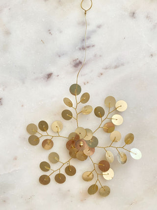 NORDIC.CHRISTMAS - Gold paillette star ornament