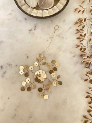 NORDIC.CHRISTMAS - Gold paillette star ornament