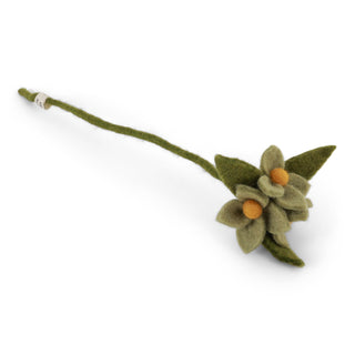 NORDIC.CHRISTMAS - Felt branch with green flowers