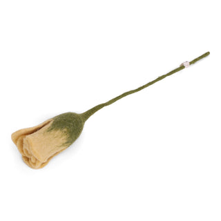 NORDIC.CHRISTMAS - Felt dusty light yellow Tulip flower