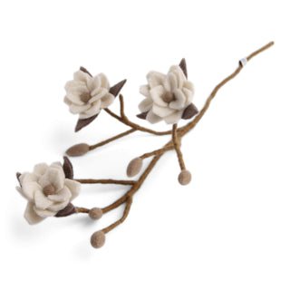 NORDIC.CHRISTMAS - Felt Magnolia branch with white flowers