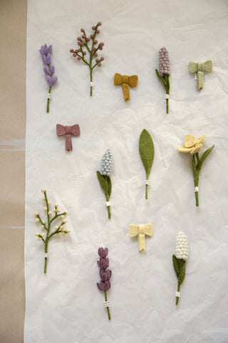NORDIC.CHRISTMAS - Felt Pearl Hyacinth - white