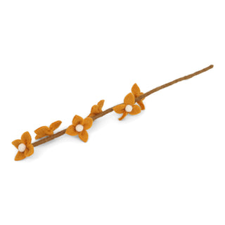NORDIC.CHRISTMAS - Felt yellow flowers on stalk