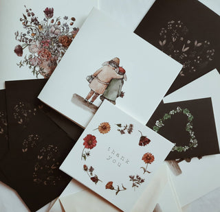 NORDIC.CHRISTMAS - Heart of flowers / Folded card