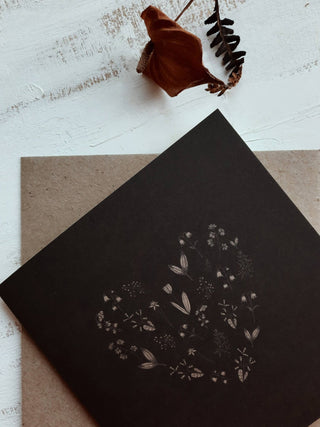 NORDIC.CHRISTMAS - Heart of flowers / Folded card