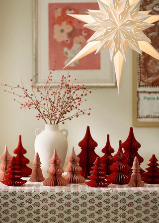 NORDIC.CHRISTMAS - Honeycomb Tree - Spruce H24cm Ruby