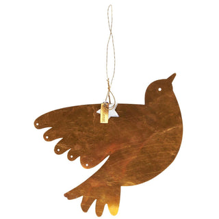 NORDIC.CHRISTMAS - Brass bird with wide wing ornament