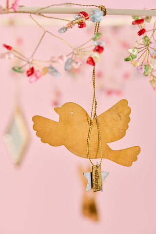 NORDIC.CHRISTMAS - Brass birds ornament - set of 3