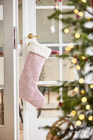NORDIC.CHRISTMAS - Christmas stocking with red/white stripes