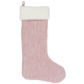 NORDIC.CHRISTMAS - Christmas stocking with red/white stripes