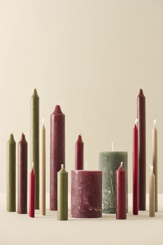 NORDIC.CHRISTMAS - Christmas tree candles - red - set of 12