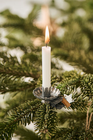 NORDIC.CHRISTMAS - Christmas tree candles - white - set of 12