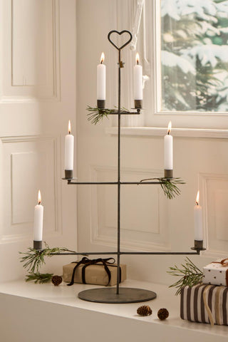 NORDIC.CHRISTMAS - Christmas tree stand with candle holders