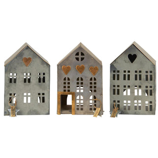 NORDIC.CHRISTMAS - Christmas village houses collection 02 - set of 3