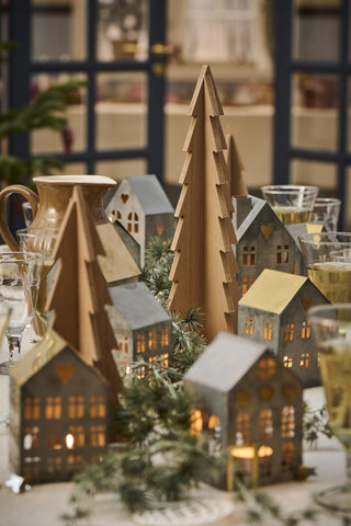 NORDIC.CHRISTMAS - Christmas village houses collection 02 - set of 3
