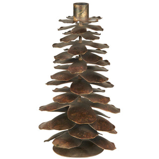 NORDIC.CHRISTMAS - Metal pinecone candle holder for 2.2 cm candles - tall