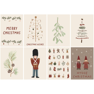 NORDIC.CHRISTMAS - Nostalgic double Christmas cards - set of 8 designs