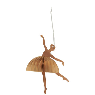 NORDIC.CHRISTMAS - Paper cut ballerina in dance position ornament - white or natural