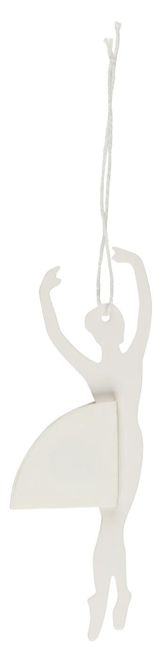 NORDIC.CHRISTMAS - Paper cut ballerina in releve position ornament - white or natural