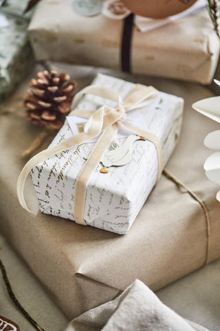 NORDIC.CHRISTMAS - Velvet ribbon - cream - 10 m