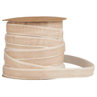 NORDIC.CHRISTMAS - Velvet ribbon - cream - 10 m