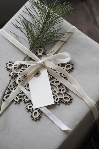 NORDIC.CHRISTMAS - Velvet ribbon - cream - 10 m