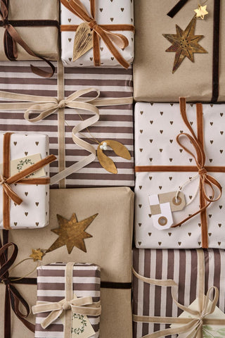 NORDIC.CHRISTMAS - Velvet ribbon - mocca - 10 m