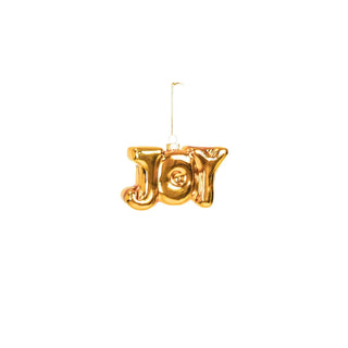 Joy glass Christmas ornament - set of 2