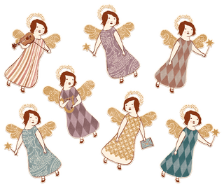 NORDIC.CHRISTMAS - Maileg gift tags, Angels, set of 14