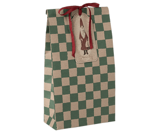 NORDIC.CHRISTMAS - Maileg gift bag, medium - Checker - Green