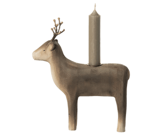NORDIC.CHRISTMAS - Maileg large wooden reindeer candle holder