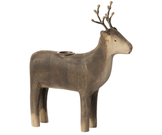 NORDIC.CHRISTMAS - Maileg large wooden reindeer candle holder