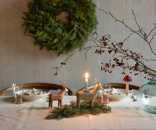 NORDIC.CHRISTMAS - Maileg medium wooden reindeer candle holder
