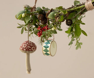 NORDIC.CHRISTMAS - Maileg metal ornament, large drum - dark green
