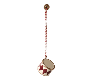 NORDIC.CHRISTMAS - Maileg metal ornament, small drum - red