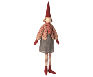 NORDIC.CHRISTMAS - Maileg Pixy girl with Skirt and cardigan - size 4