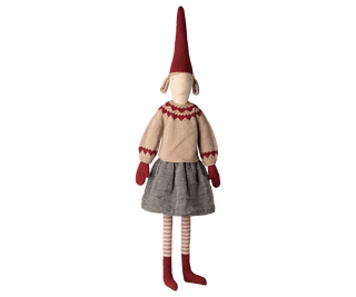NORDIC.CHRISTMAS - Maileg Pixy girl with skirt and knitted sweater - size 6
